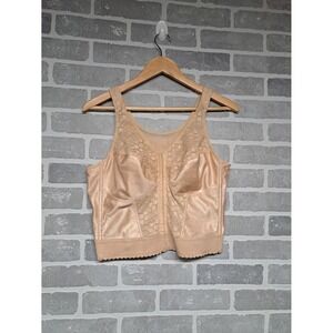 Exquisite Women Tan‎ Form Bra Lace Floral Femenine Size 40D
